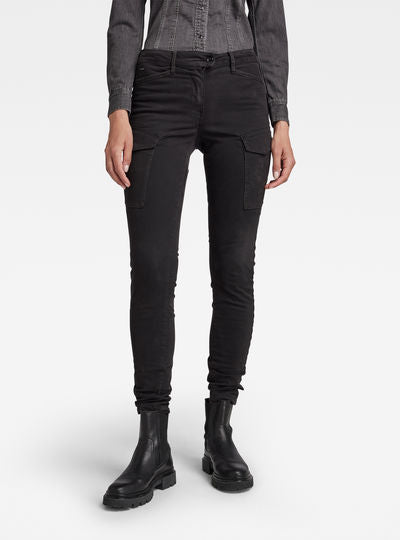 Blossite G-Shape Army High Skinny Broek Dada sport preloved - seconde main