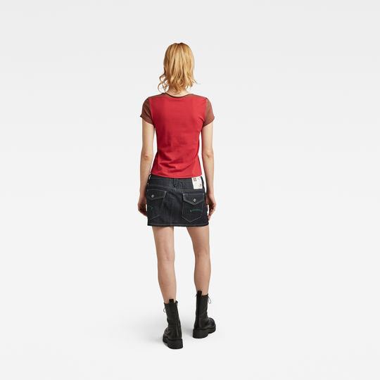 Y2K Denim Mini Rok Dada sport preloved - seconde main