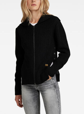 Zip Through Collar Knitted Sweater Dada sport preloved - seconde main