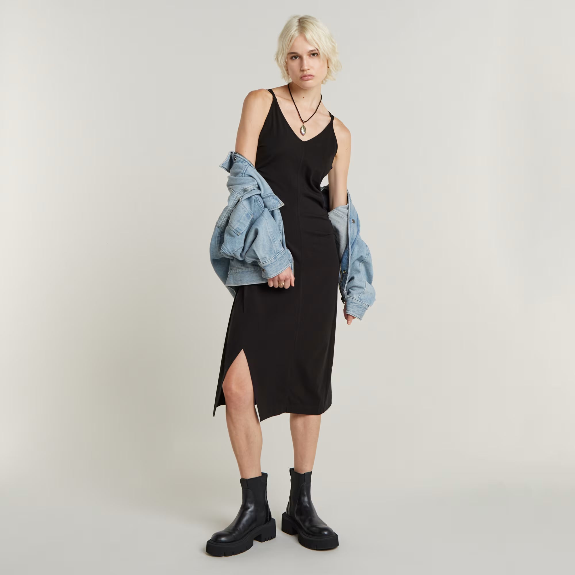 Spaghetti Strap Slit Dress Dada sport preloved - seconde main