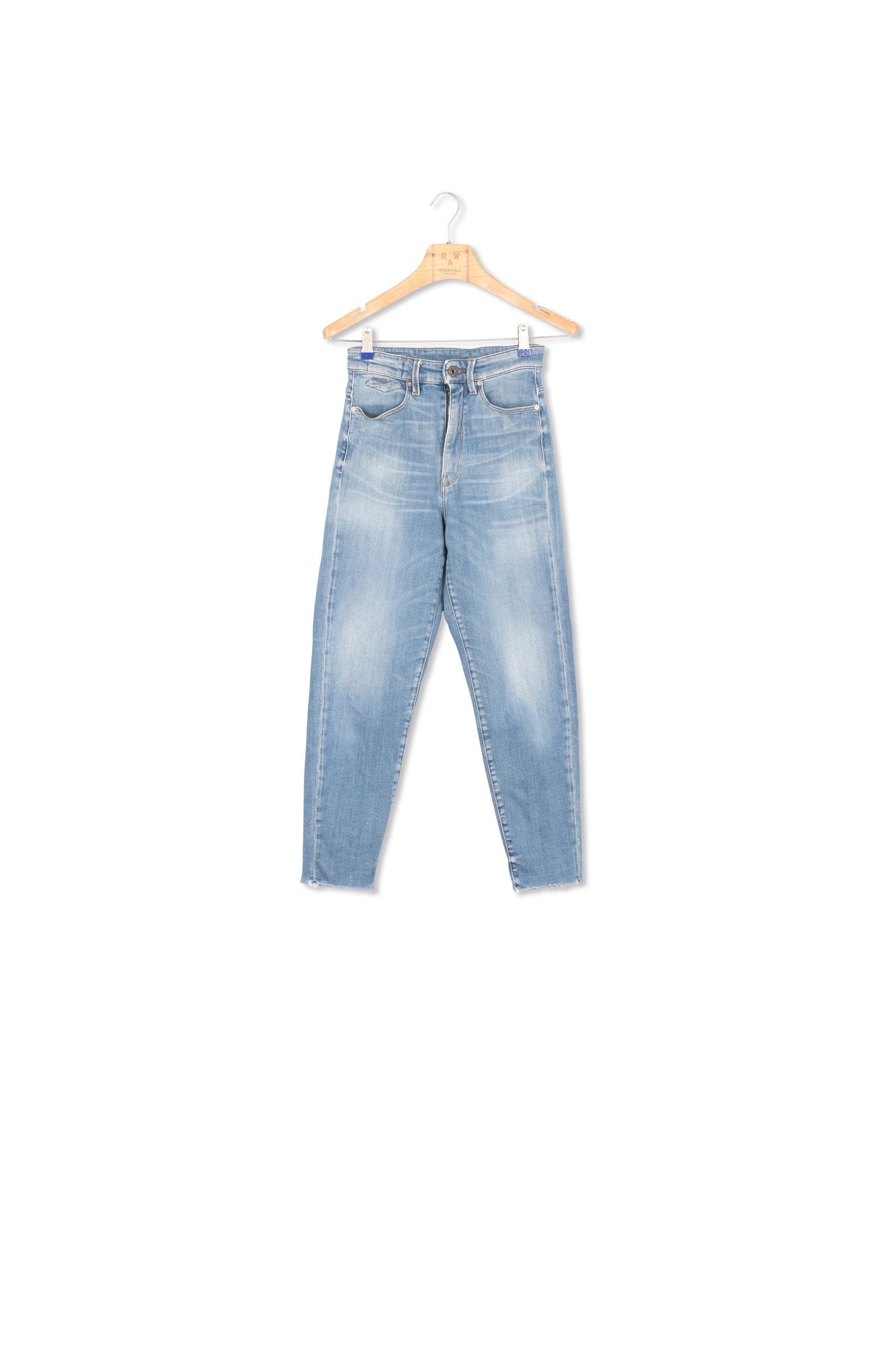 Janeh Ultra High Mom Raw Edge Ankle Jeans Dada sport preloved - seconde main