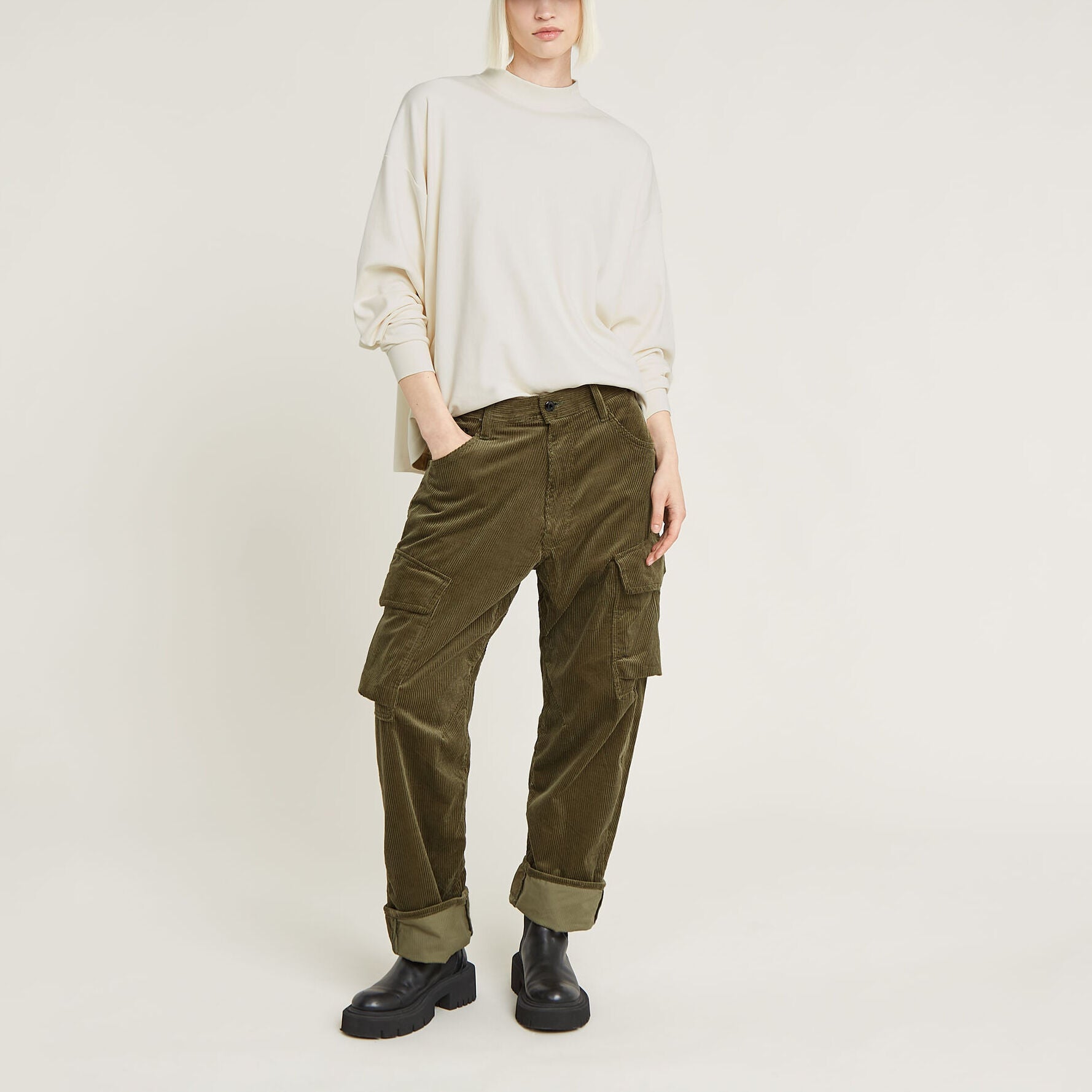 Cargo Cord 3D Boyfriend Pants Dada sport preloved - seconde main