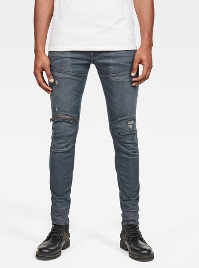 5620 3D Zip Knee Skinny Jeans Dada sport preloved - seconde main