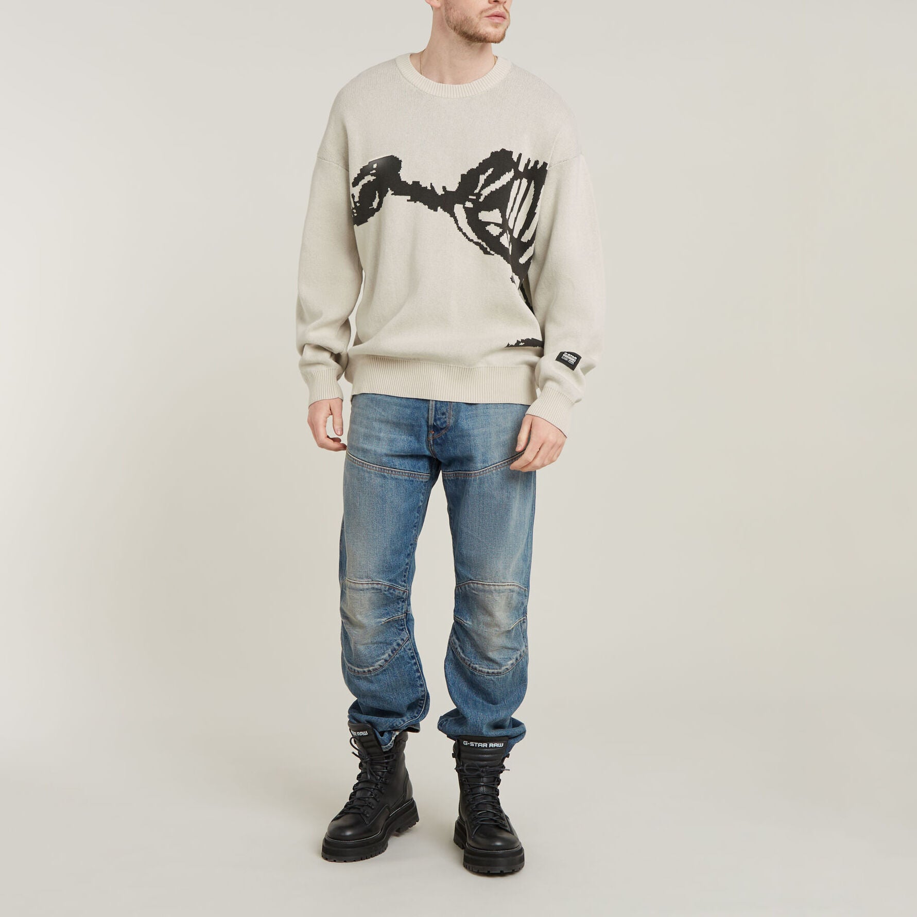 Running Dog Graphic Knitted Pullover Dada sport preloved - seconde main