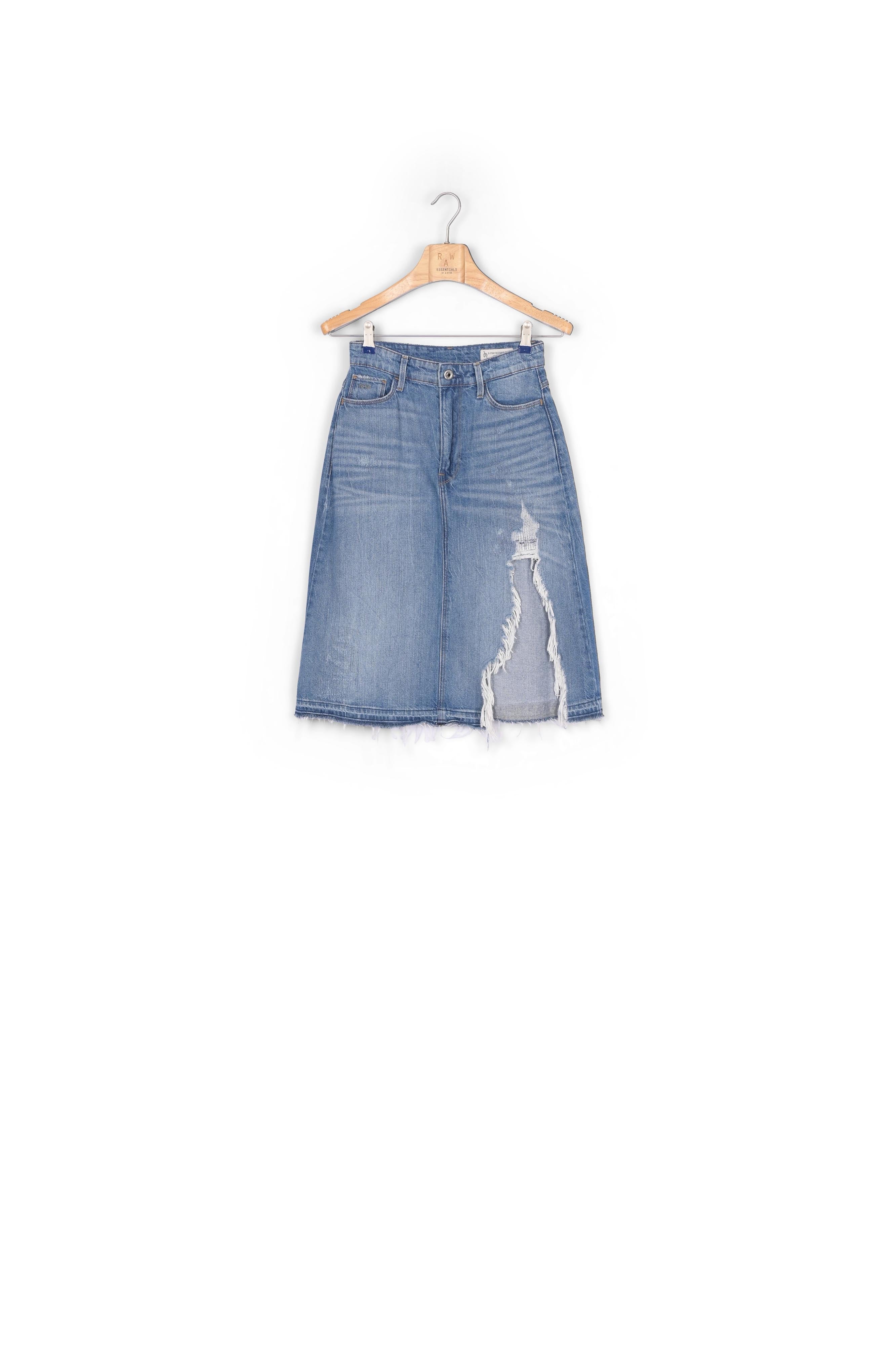 3301 A-line Midi Ripped Edge Skirt Dada sport preloved - seconde main