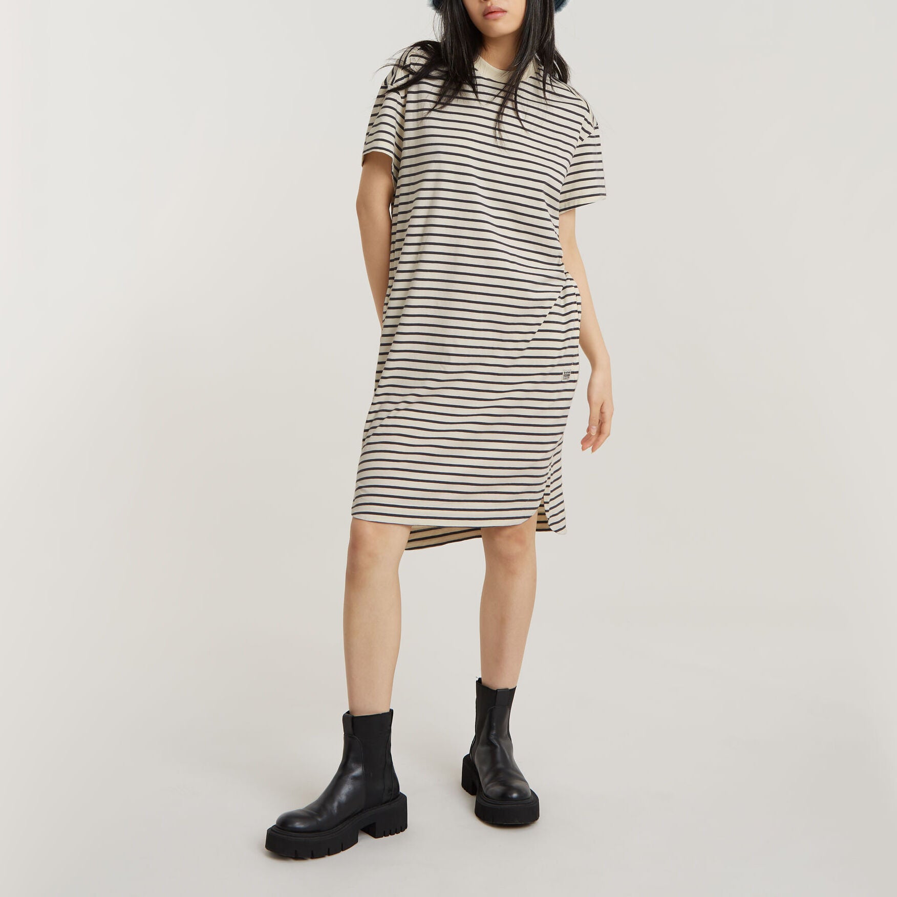 Striped Loose T-Shirt Dress Dada sport preloved - seconde main