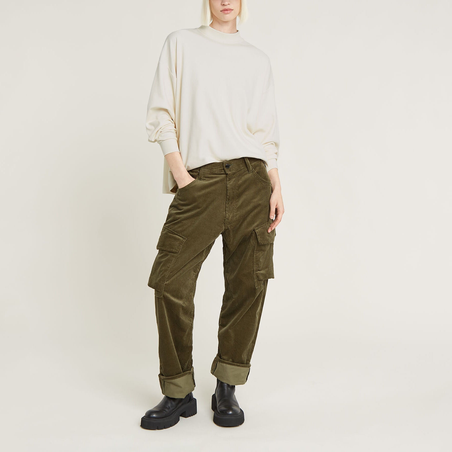Cargo Cord 3D Boyfriend Pants Dada sport preloved - seconde main