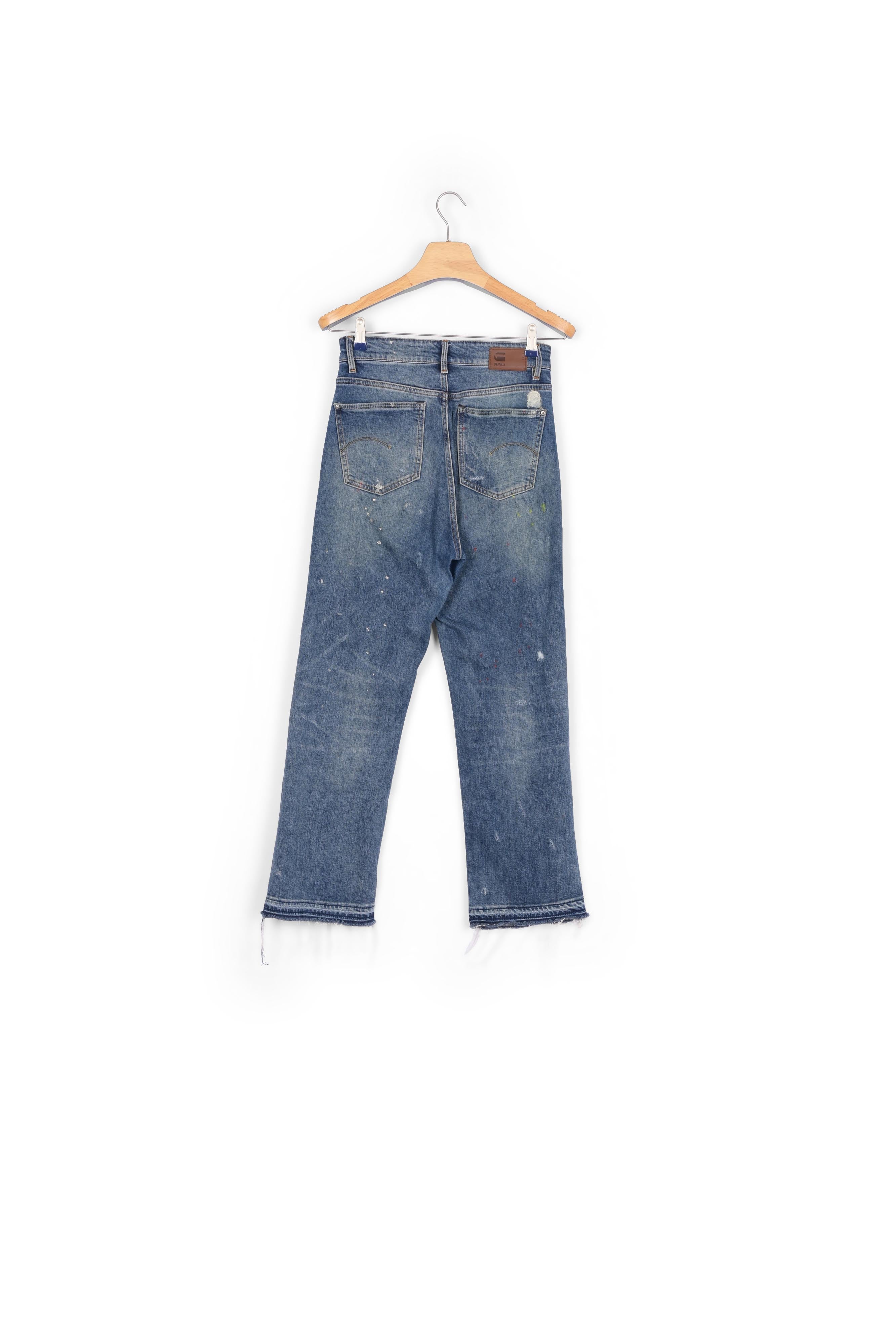 Tedie Ultra High Straight Ripped Edge Ankle Jeans Dada sport preloved - seconde main