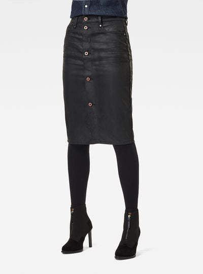 Noxer Navy Button Pencil Skirt Dada sport preloved - seconde main