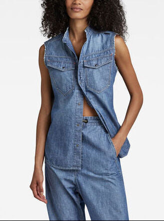 Chemise Slim Denim Sleeveless Dada sport preloved - seconde main