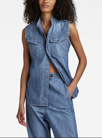 Chemise Slim Denim Sleeveless Dada sport preloved - seconde main