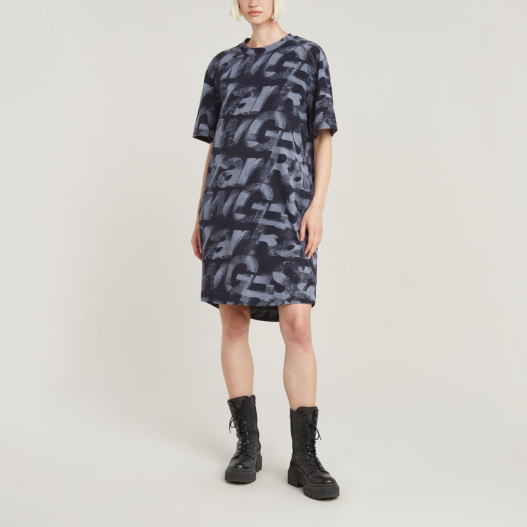 Sprayed Letters Loose Dress Dada sport preloved - seconde main