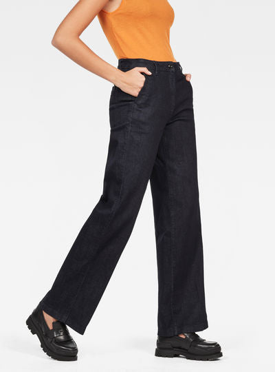 Bronson High Waist Wide Leg 7/8 Pants Dada sport preloved - seconde main