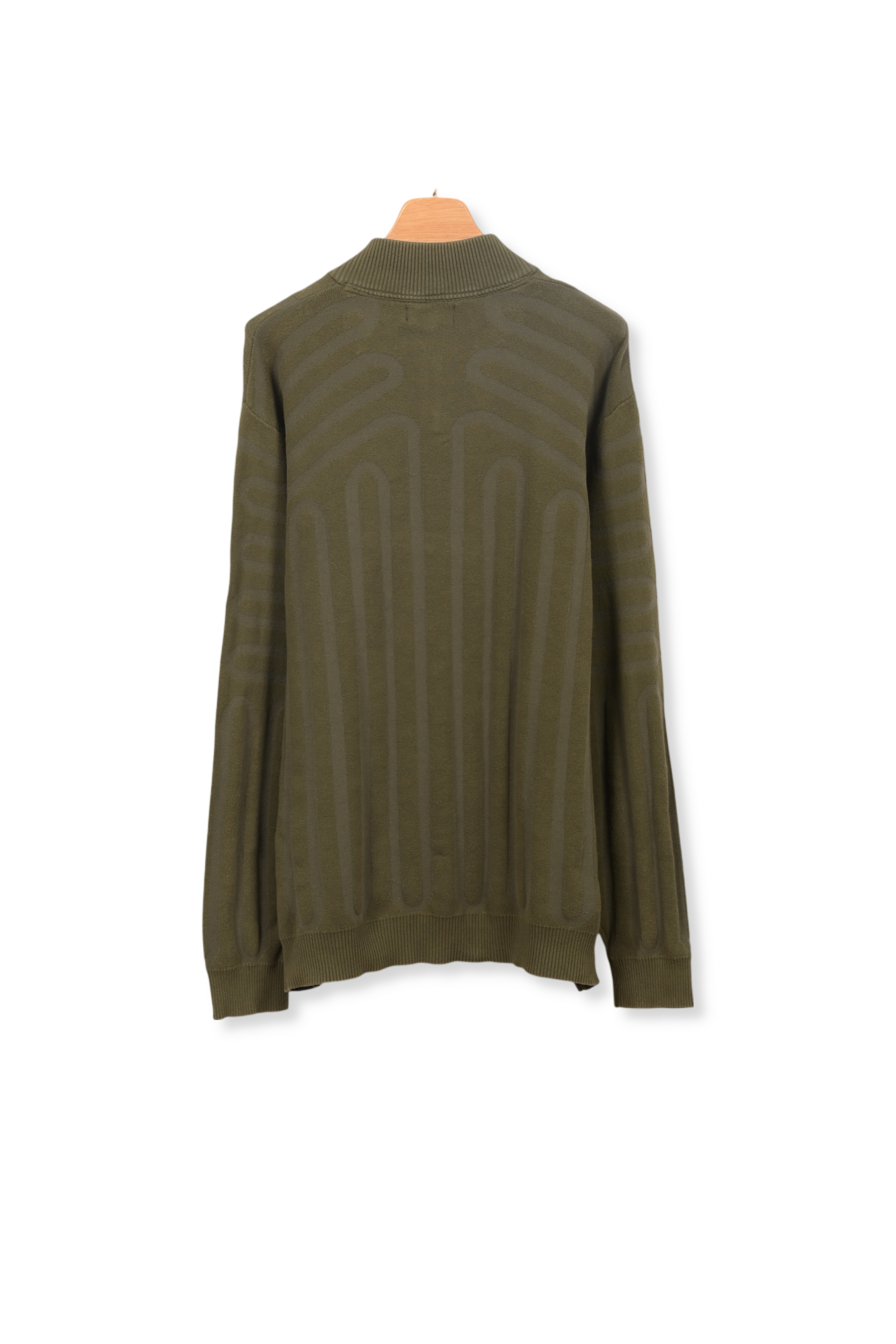 3D Line Loose Half Zip Knitted Sweater Dada sport preloved - seconde main