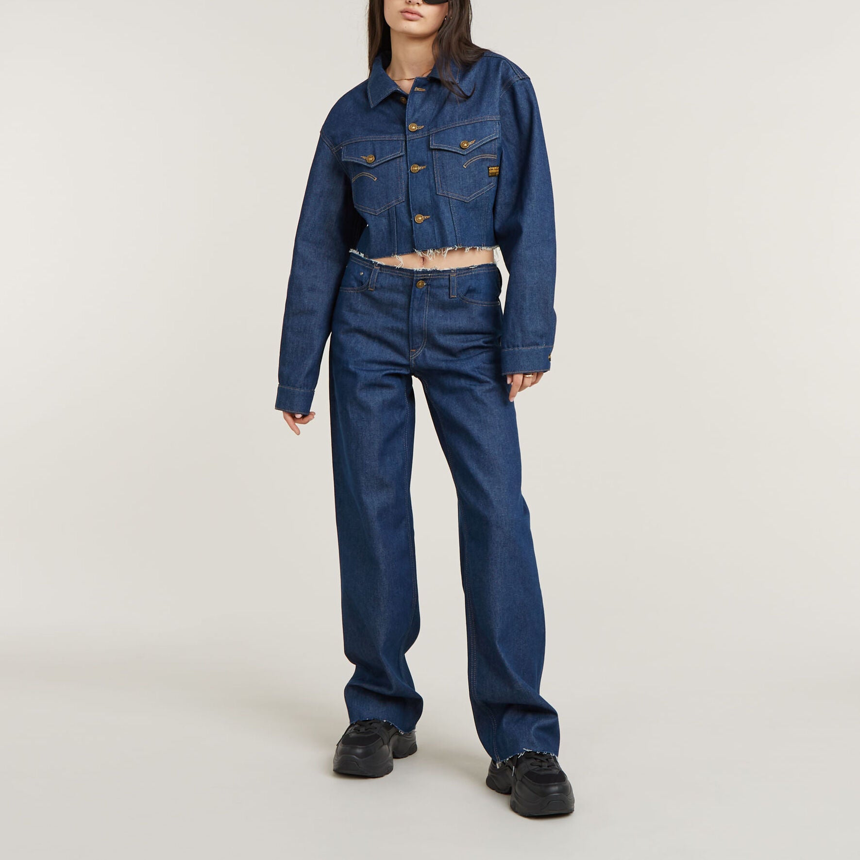 Judee Cut Waistband Low Waist Loose Jeans Dada sport preloved - seconde main