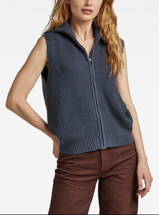 Zip Through Knitted Vest Dada sport preloved - seconde main