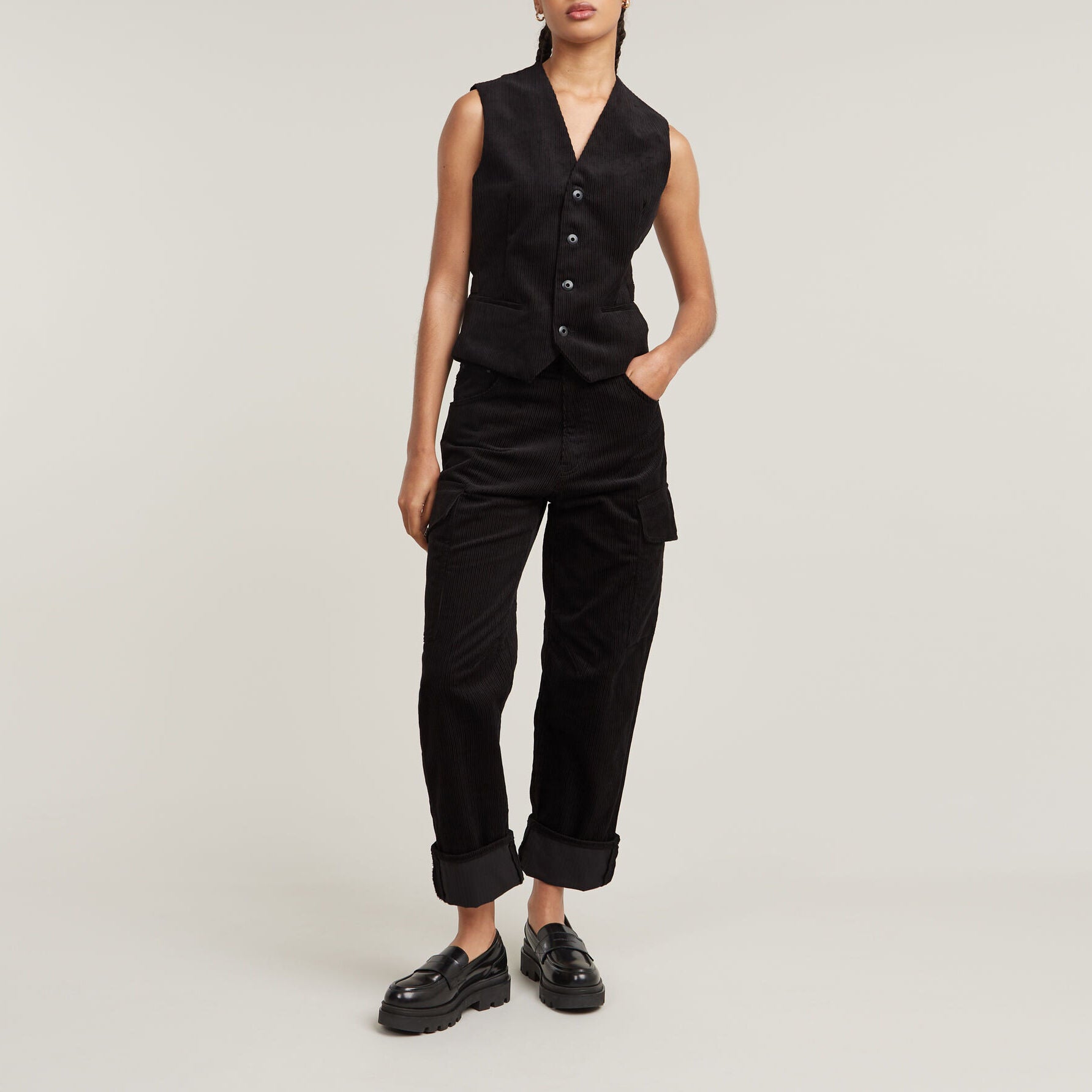 Cargo Pants Cord 3D Boyfriend Dada sport preloved - seconde main