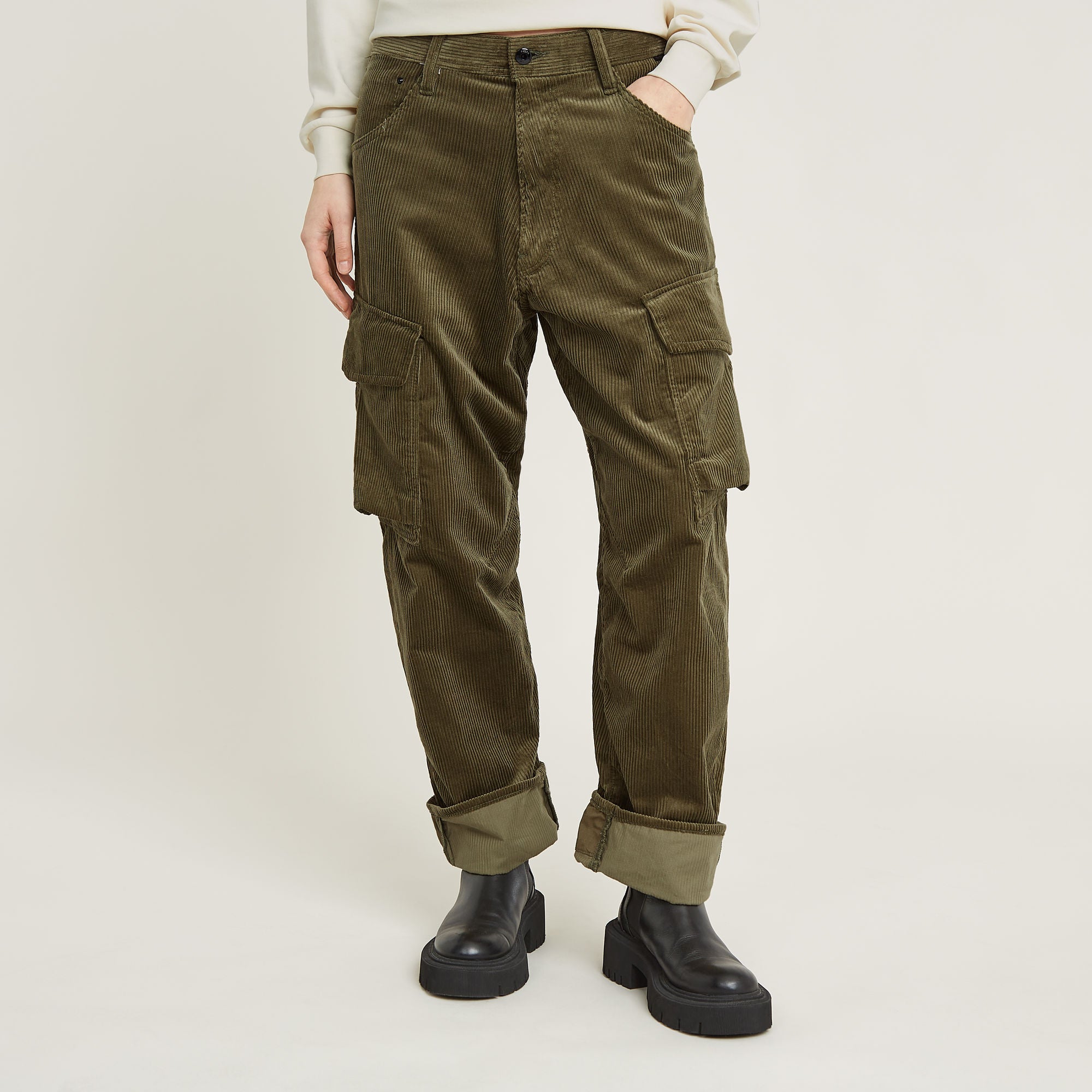 Cargo Cord 3D Boyfriend Pants Dada sport preloved - seconde main