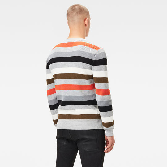 Multi Stripe Knitted Sweater Dada sport preloved - seconde main