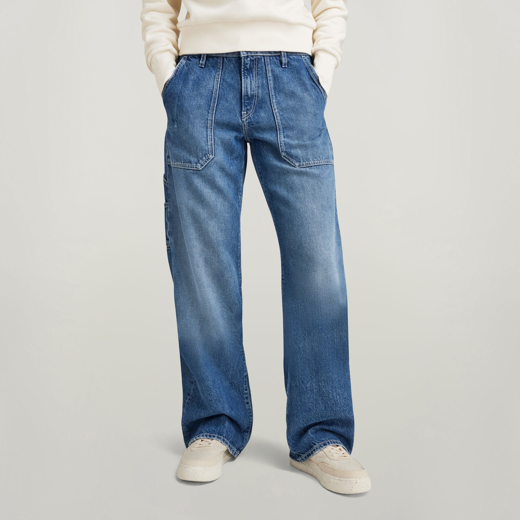 Judee Low Waist Carpenter Loose Jeans Dada sport preloved - seconde main
