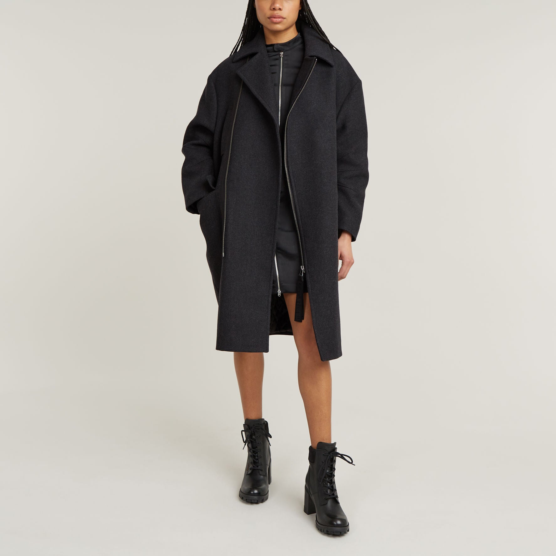 Oversized Zip Cocoon Mantel Dada sport preloved - seconde main