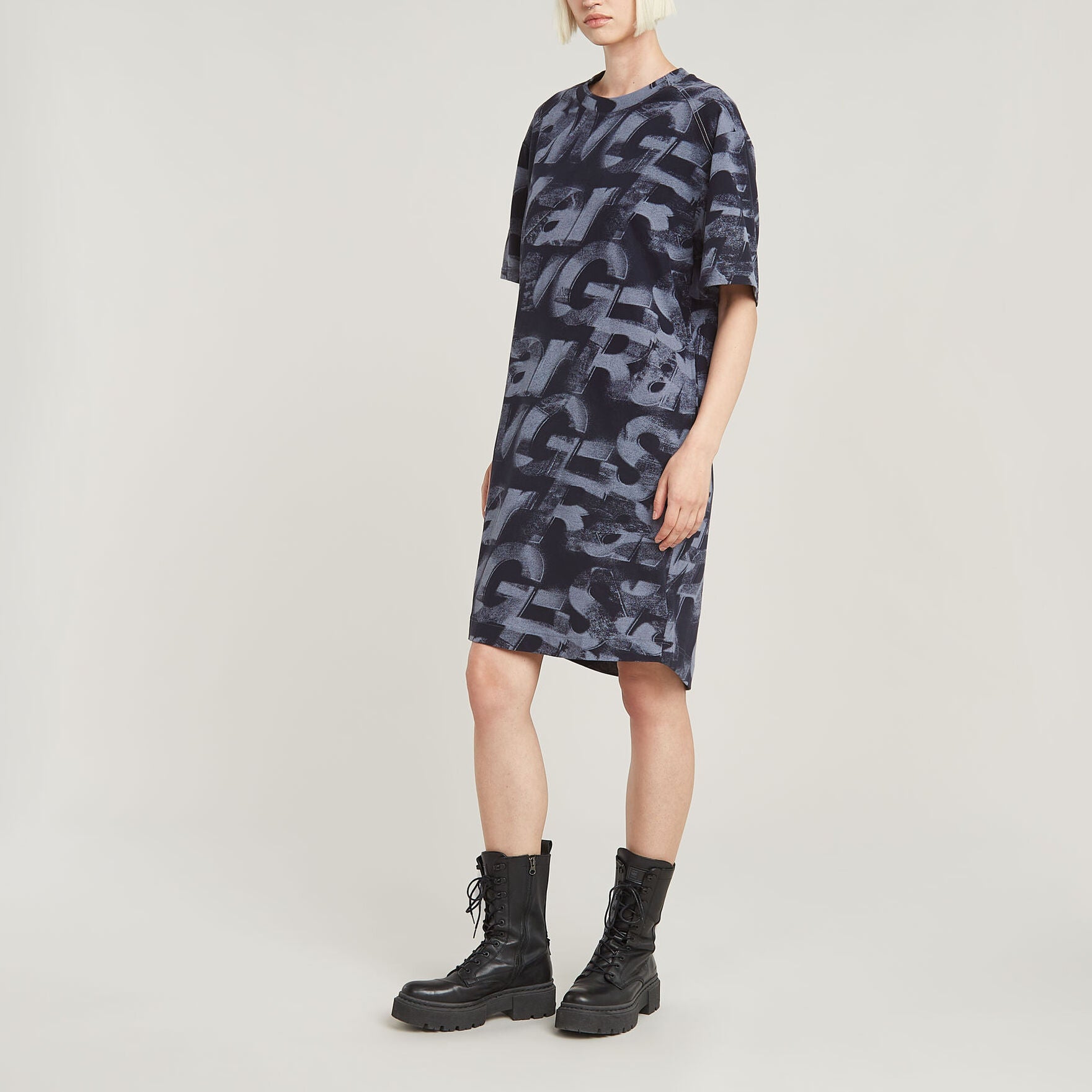 Sprayed Letters Loose Dress Dada sport preloved - seconde main