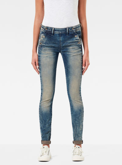 Lynn Navy Mid Waist Skinny Jeans Dada sport preloved - seconde main