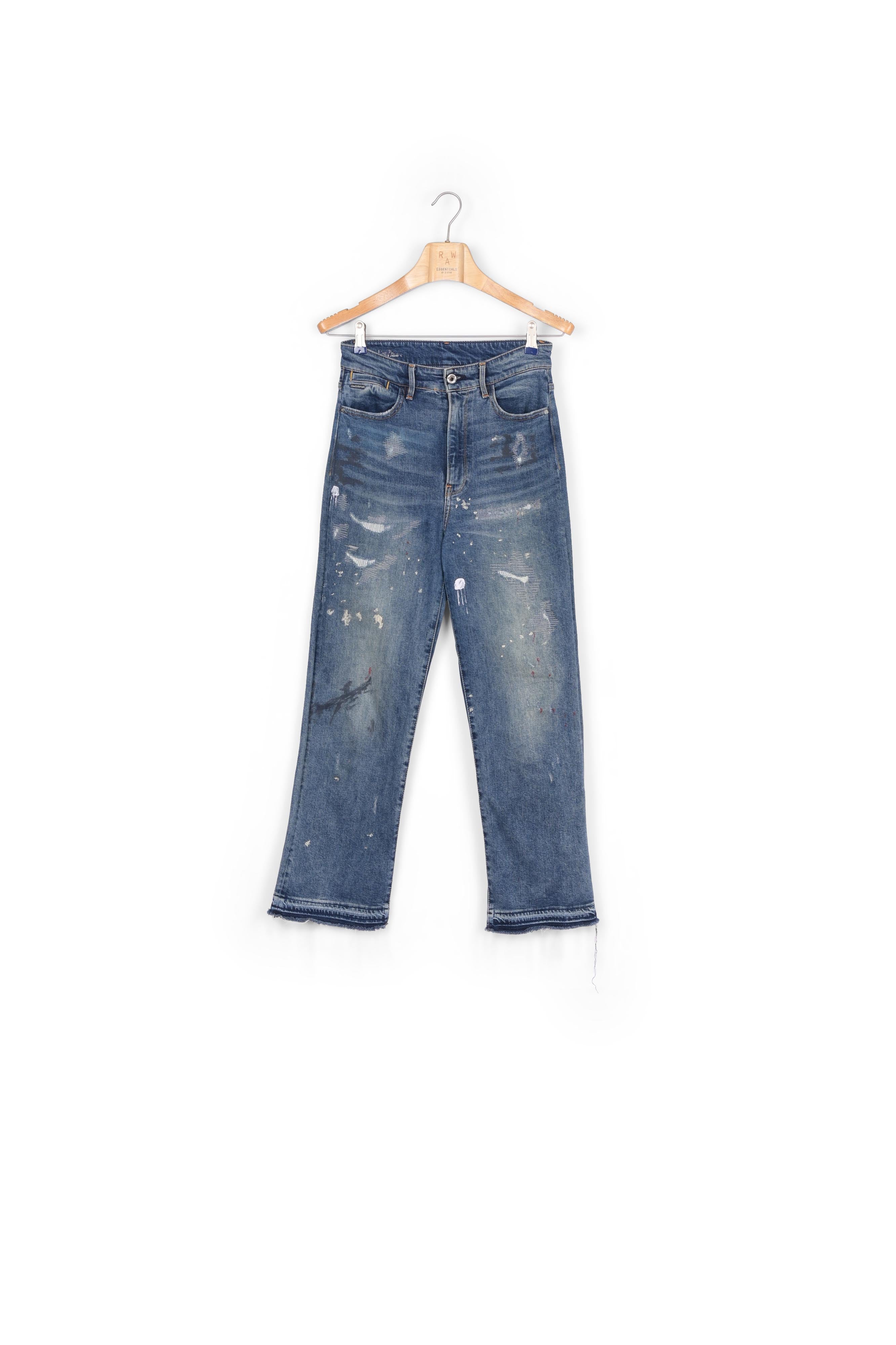 Tedie Ultra High Straight Ripped Edge Ankle Jeans Dada sport preloved - seconde main