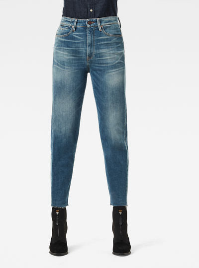 Janeh Ultra High Mom Raw Edge Ankle Jeans Dada sport preloved - seconde main