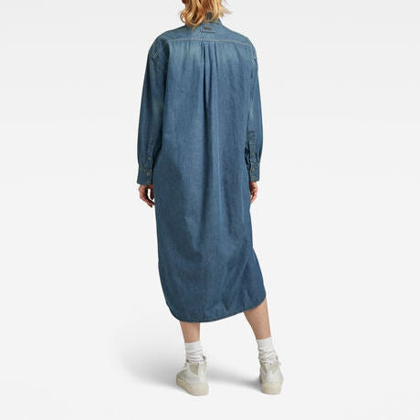 Long Western Shirt Dress Evergreen Dada sport preloved - seconde main