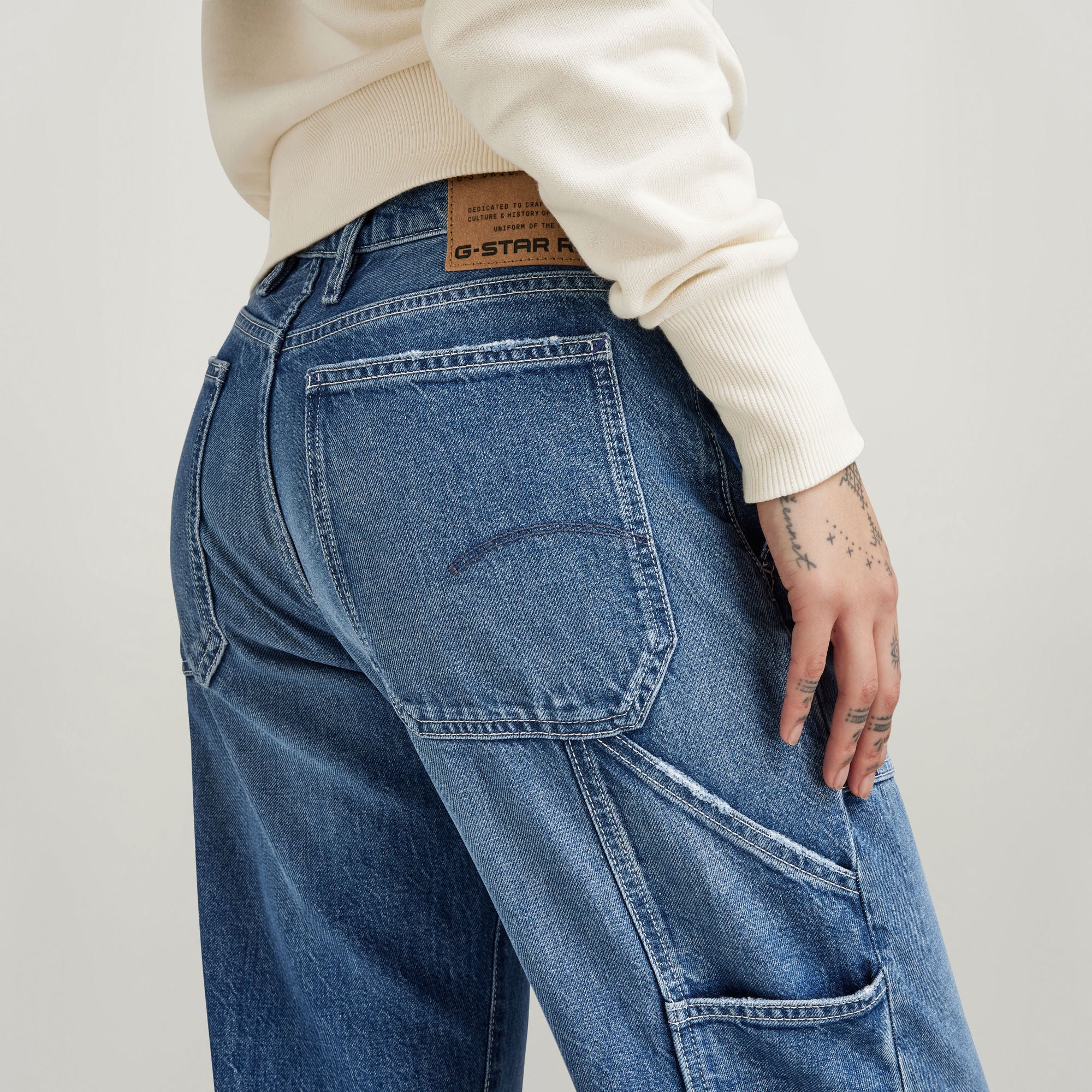 Judee Low Waist Carpenter Loose Jeans Dada sport preloved - seconde main