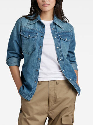 Premium 70'S Slim Denim Shirt Dada sport preloved - seconde main