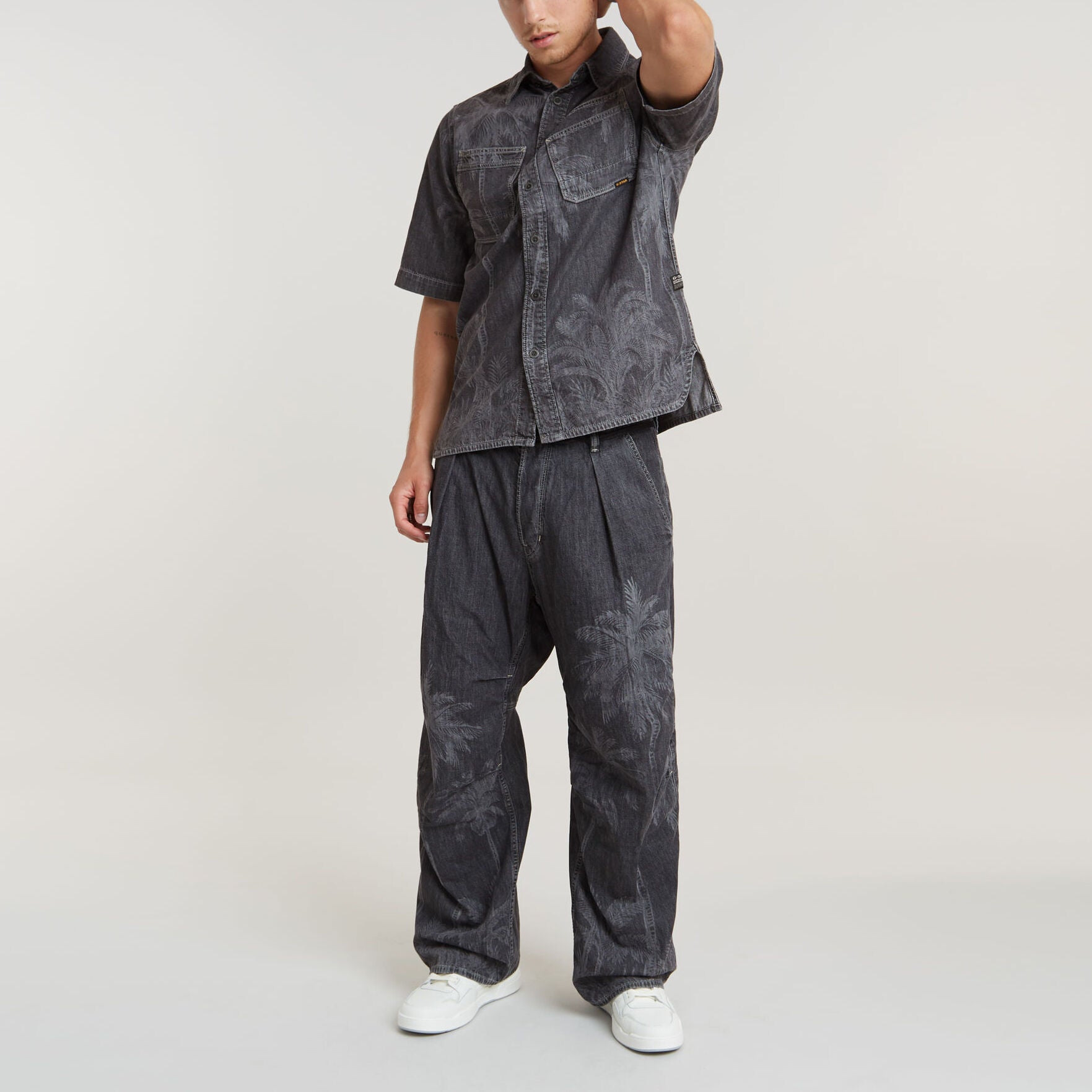 Palm Pleated Denim Broek Dada sport preloved - seconde main