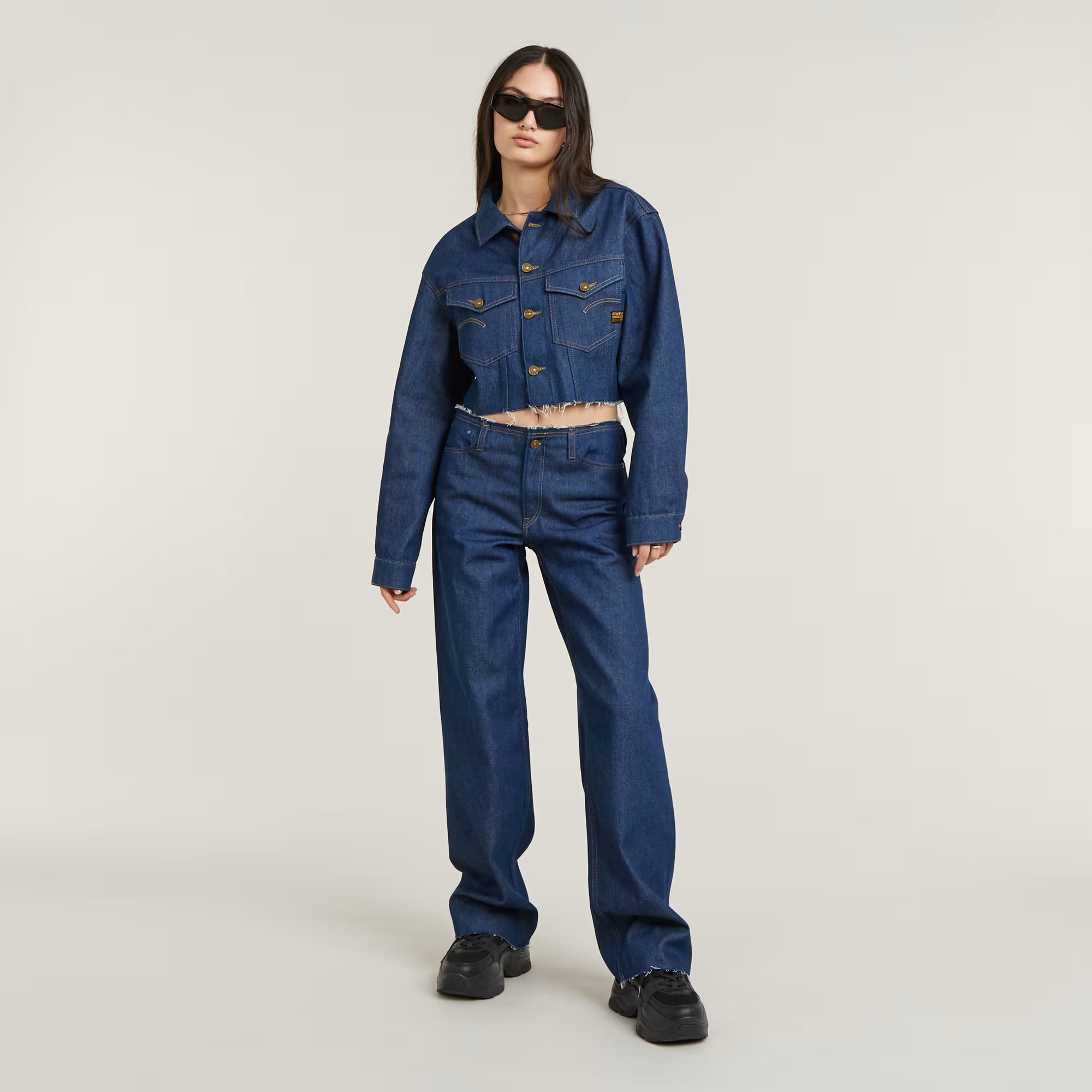 Judee Cut Waistband Low Waist Loose Jeans Dada sport preloved - seconde main