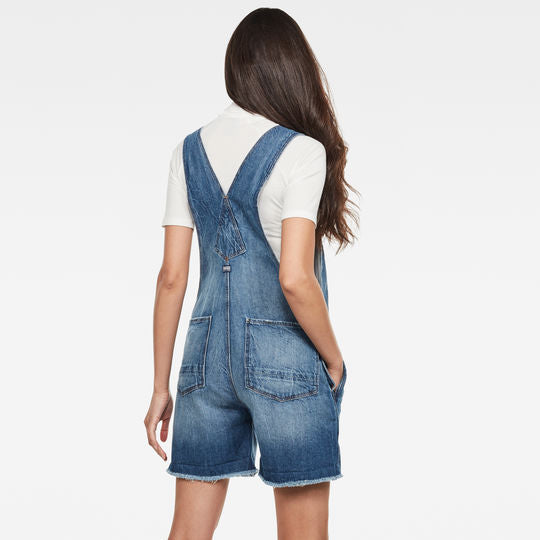 Faeroes Boyfriend Short Overall Ripped Edge Turn Up Dada sport preloved - seconde main