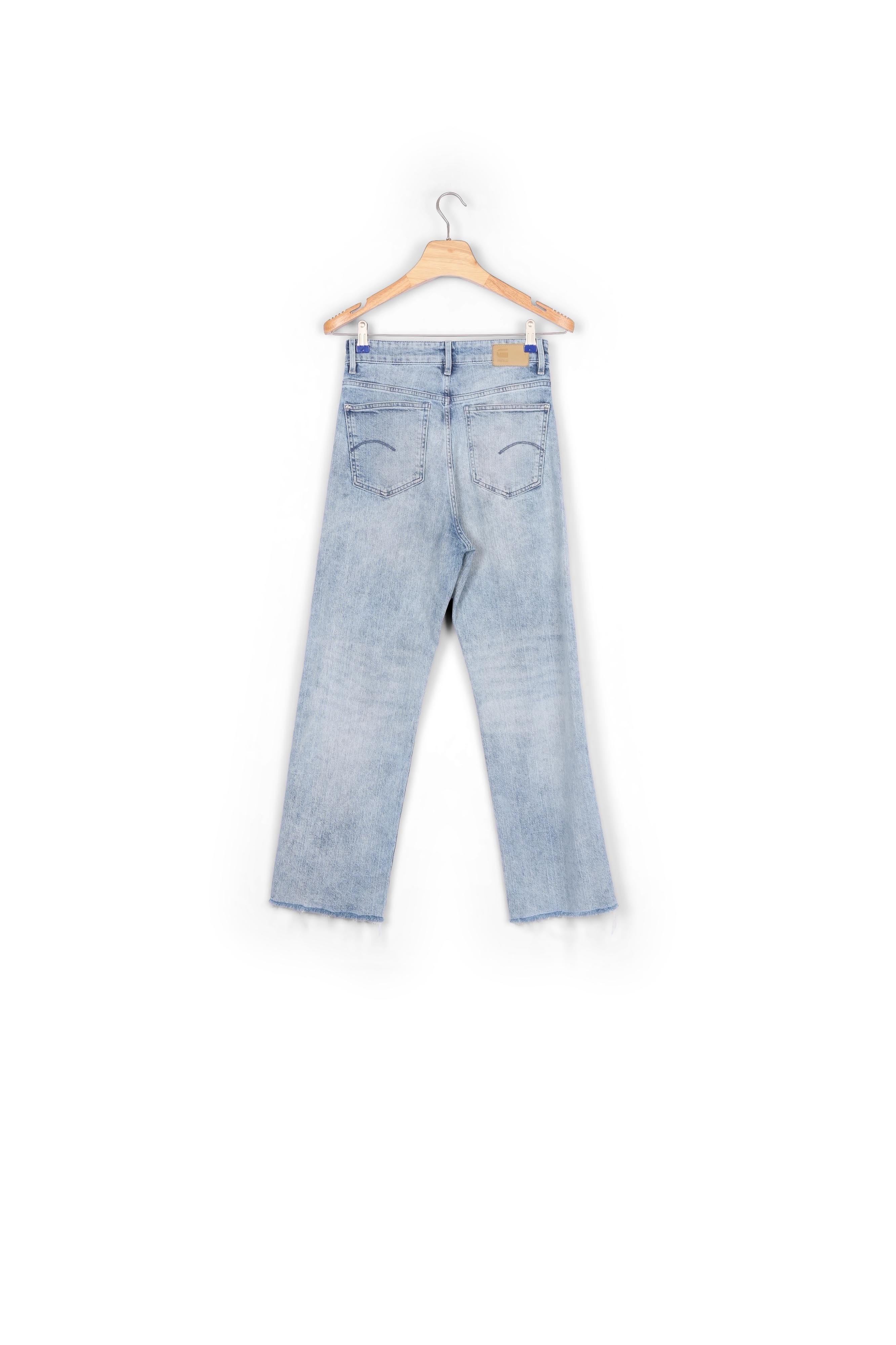 Tedie Ultra High Straight Ripped Edge Ankle Jeans Dada sport preloved - seconde main