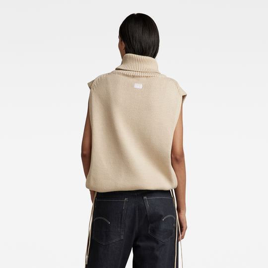 Knitted Top Open Side Turtle Neck Dada sport preloved - seconde main