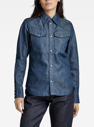 Premium 70'S Slim Denim Shirt Dada sport preloved - seconde main