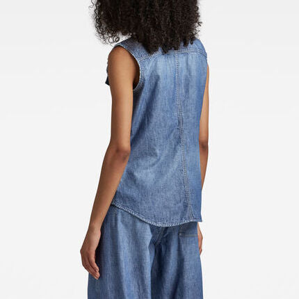 Chemise Slim Denim Sleeveless Dada sport preloved - seconde main