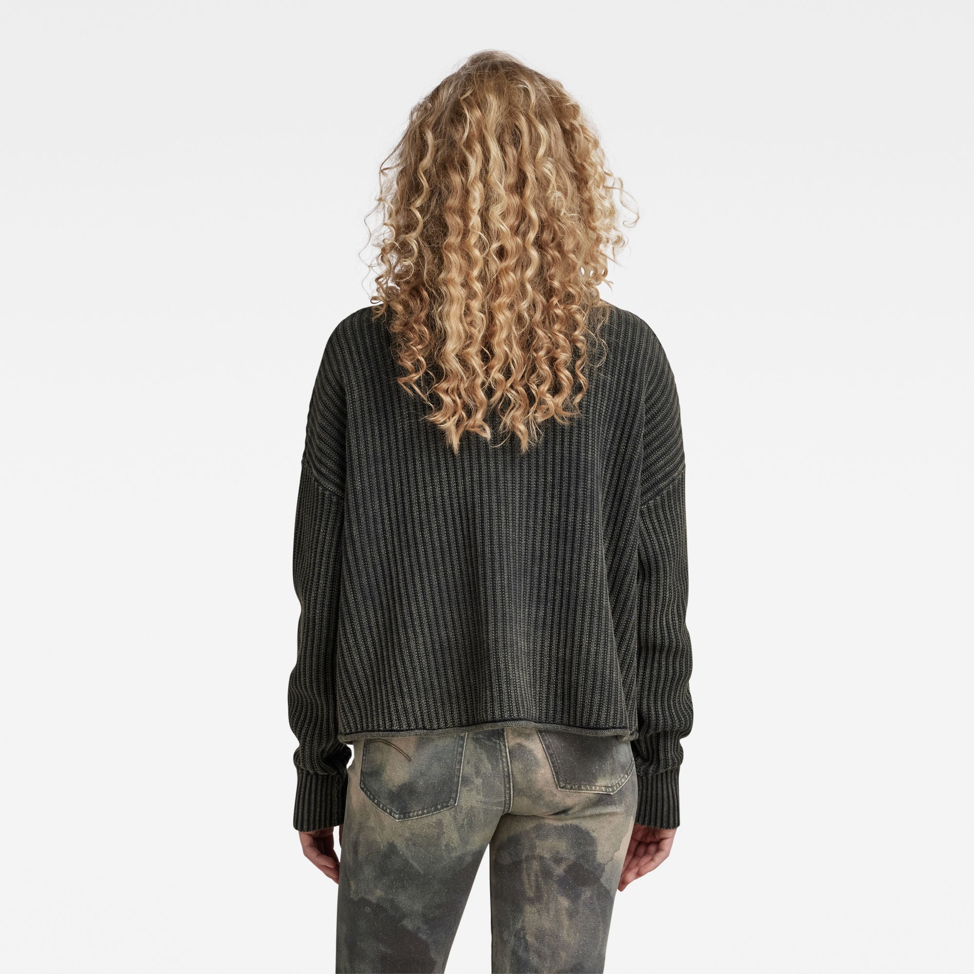 Loose Overdyed Turtle Knitted Sweater Dada sport preloved - seconde main