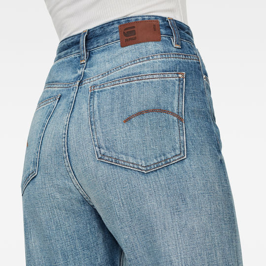 Tedie Ultra High Straight Turn Up Raw Edge Ankle Jeans Dada sport preloved - seconde main