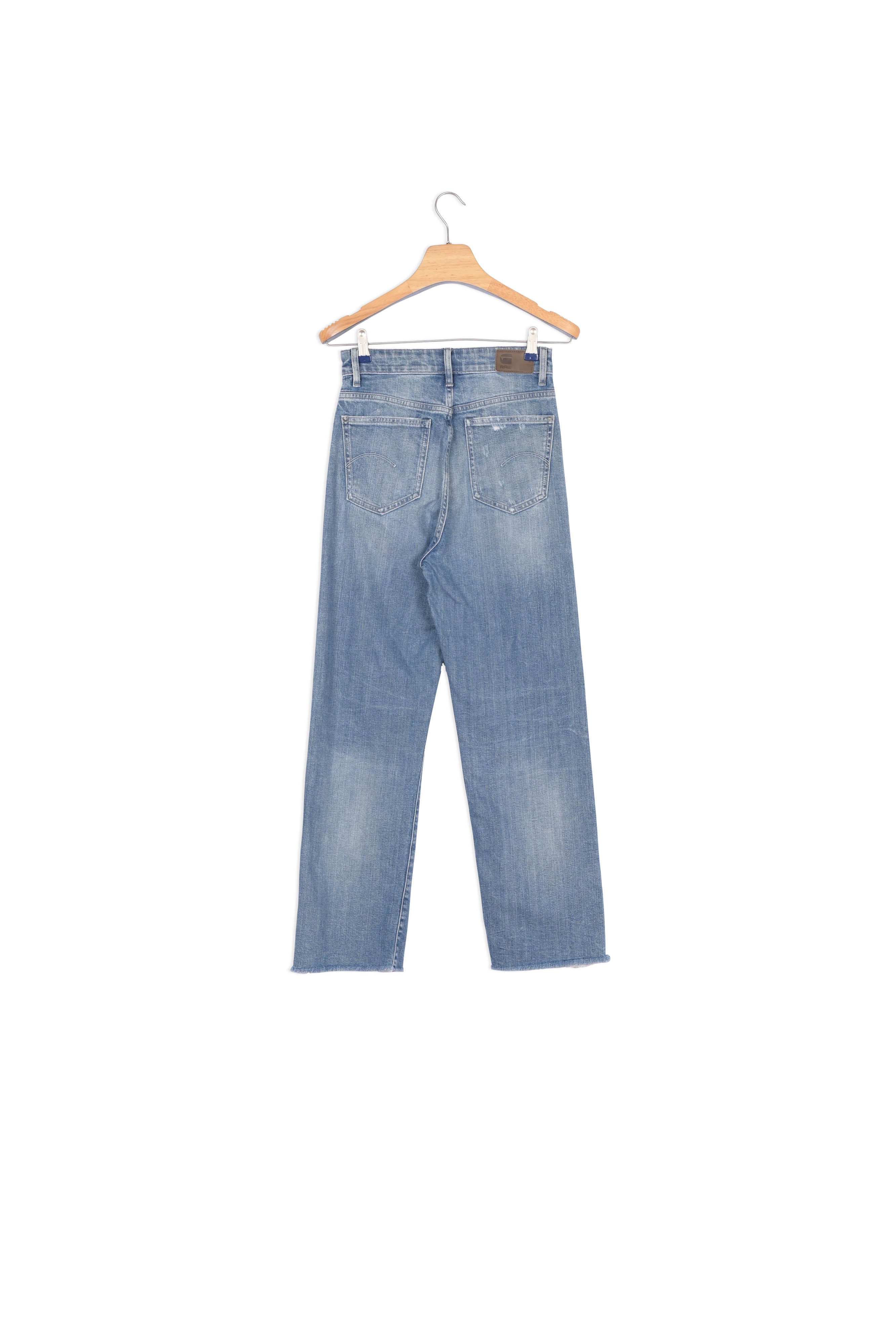 Tedie Ultra High Straight Ripped Edge Ankle Jeans Dada sport preloved - seconde main