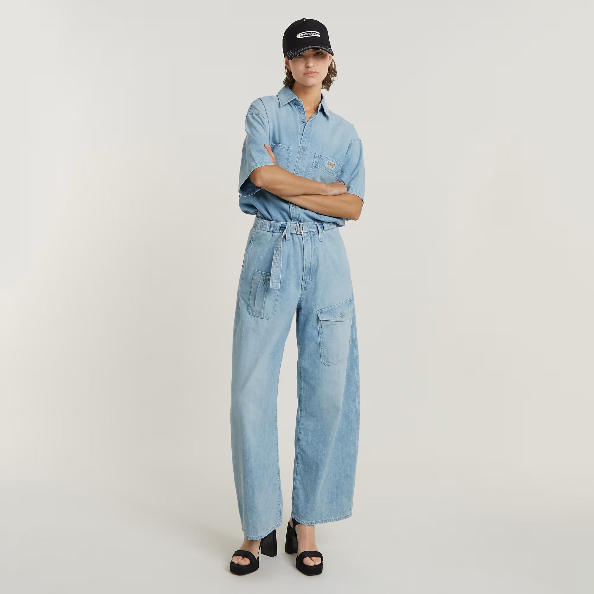 Belted Cargo Loose Jeans Dada sport preloved - seconde main