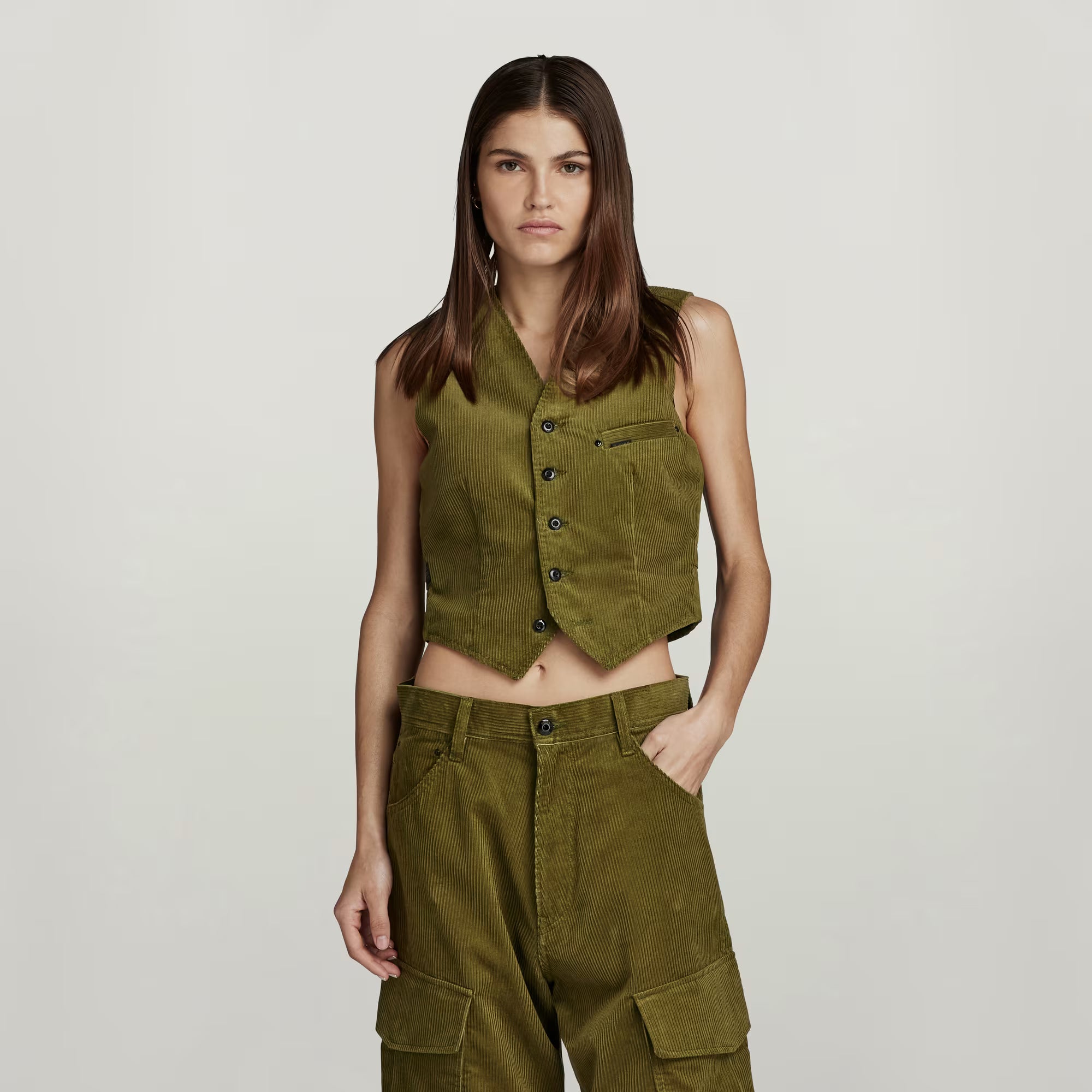 Cord Waistcoat Sleeveless Dada sport preloved - seconde main