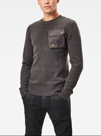 Army Pocket Knitted Sweater Dada sport preloved - seconde main