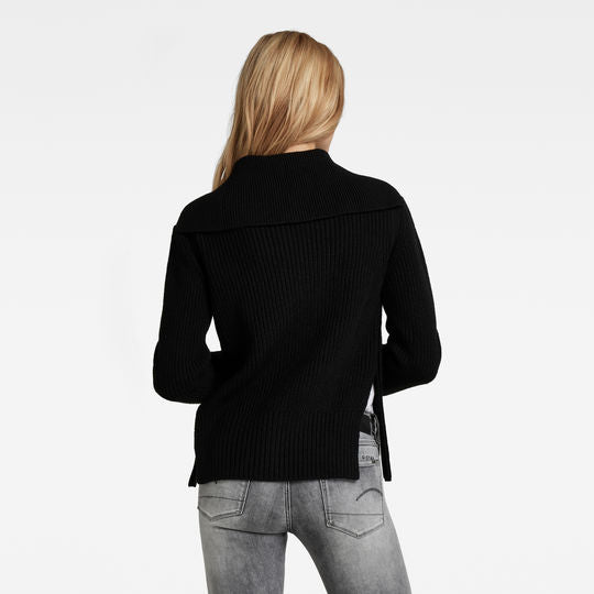 Zip Through Collar Knitted Sweater Dada sport preloved - seconde main