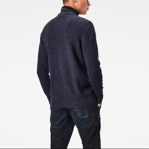 Utility Constructed Half Zip Knitted Sweater Dada sport preloved - seconde main