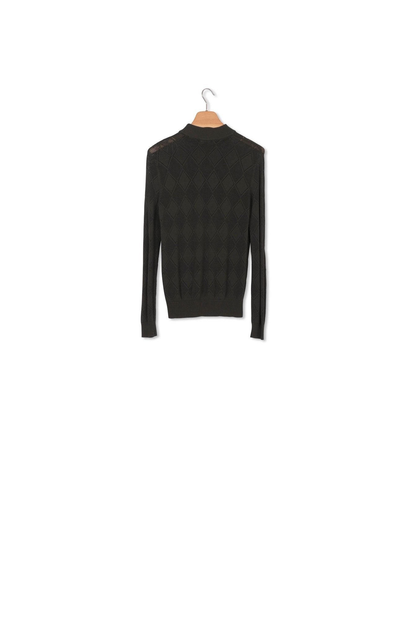 Pointelle Turtleneck Knitted Sweater Dada sport preloved - seconde main