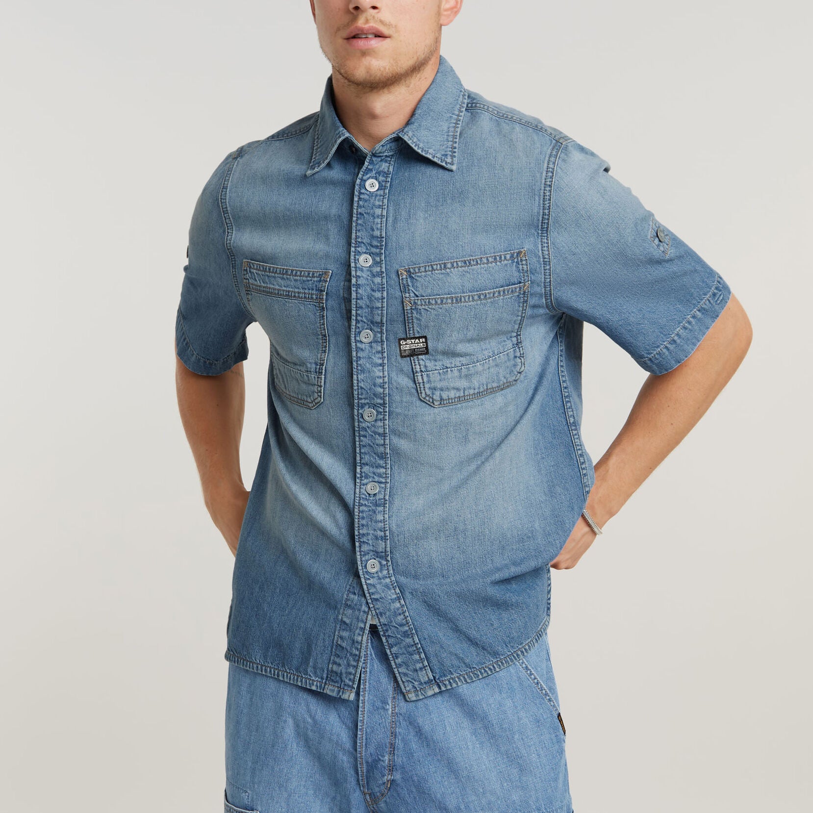 Slanted Double Pocket Regular Shirt Dada sport preloved - seconde main