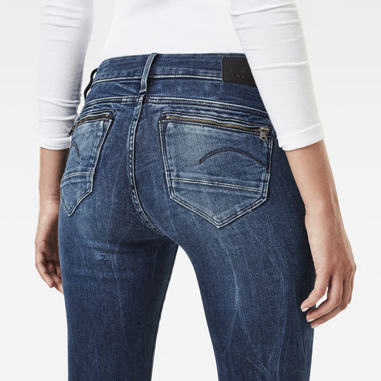 Midge Zip Mid Waist Skinny Color Jeans Dada sport preloved - seconde main